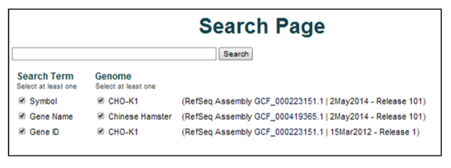 Search Page Screenshot